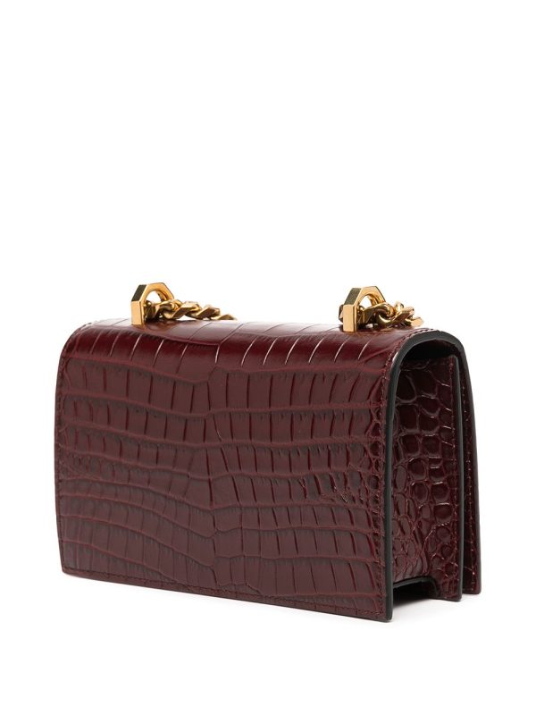 Alexander McQueen Jewelled crocodile-effect satchel - Image 4