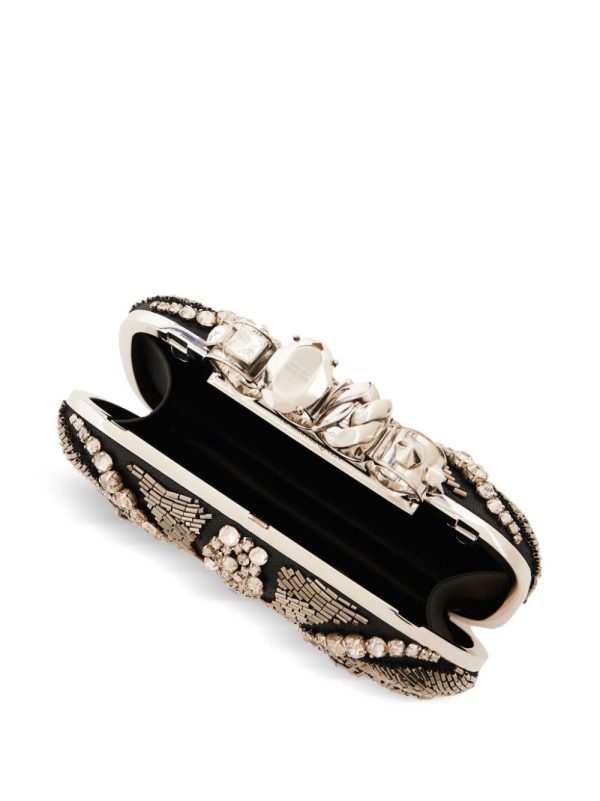 Alexander McQueen Knuckle bead-embellished clutch - Image 3