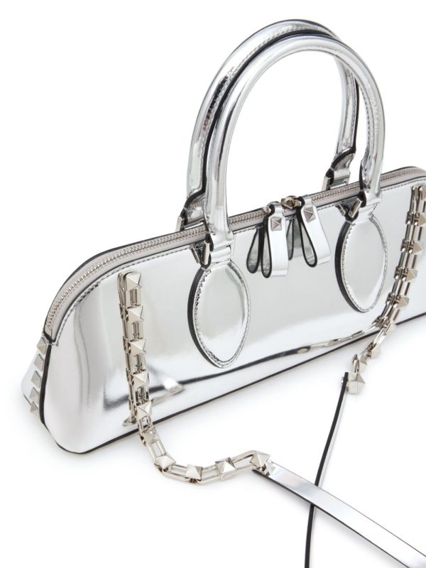 Valentino Garavani Rockstud E/W mirrored leather handbag - Image 5