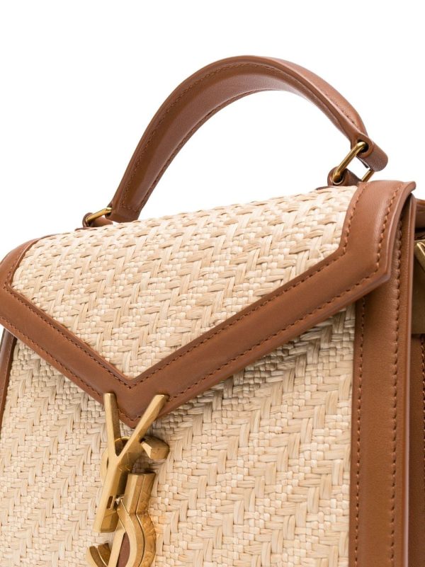 Saint Laurent mini Cassandra raffia tote bag - Image 5