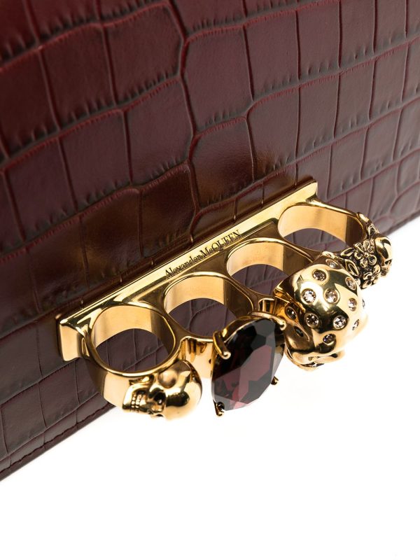 Alexander McQueen Jewelled crocodile-effect satchel - Image 3