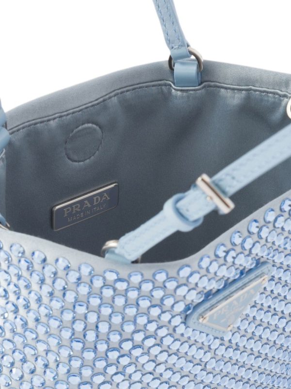 Prada crystal-embellished satin handbag - Image 5