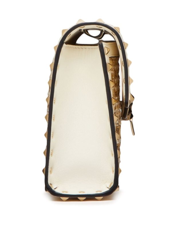Valentino Garavani small Rockstud bouclé shoulder bag - Image 5