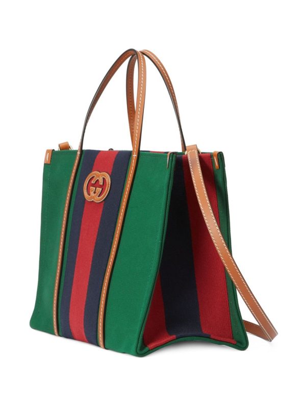 Gucci signature stripe-detail tote bag - Image 4