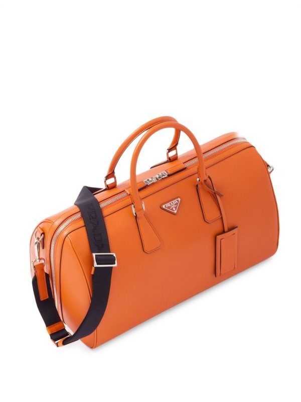 Prada leather logo-patch travel bag - Image 5