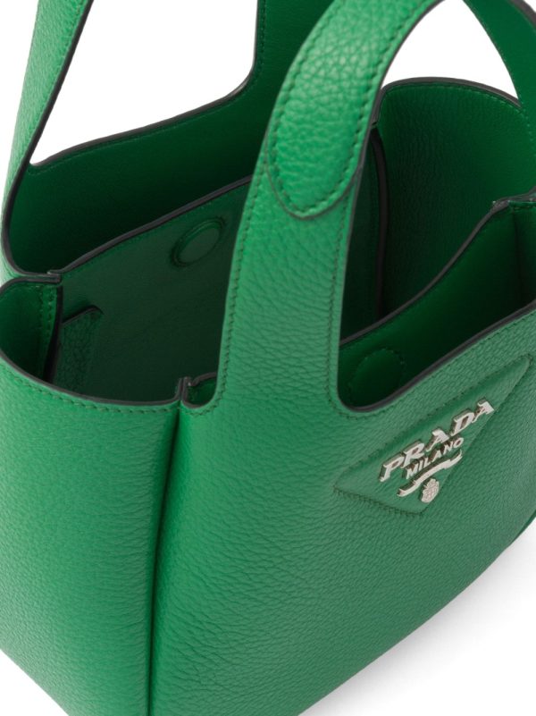 Prada logo-plaque tote bag - Image 5
