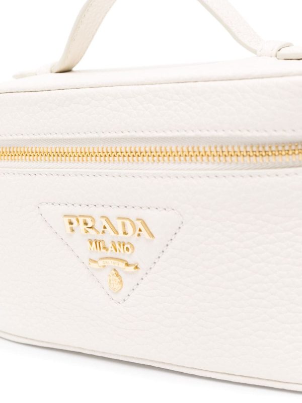 Prada logo-plaque leather mini bag - Image 5