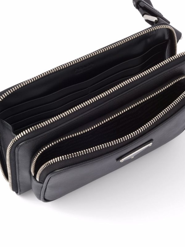 Prada logo plaque zipped crossbody bag - Image 5