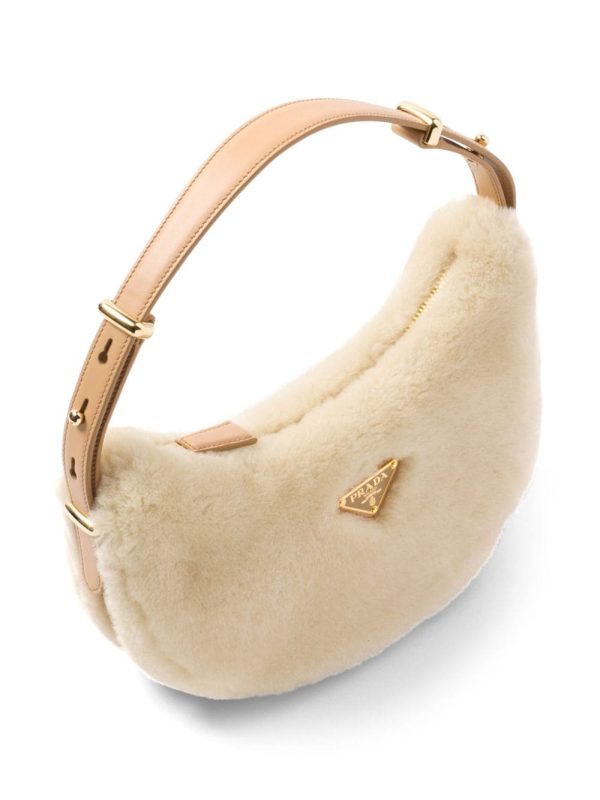 Prada Arqué shearling shoulder bag - Image 4