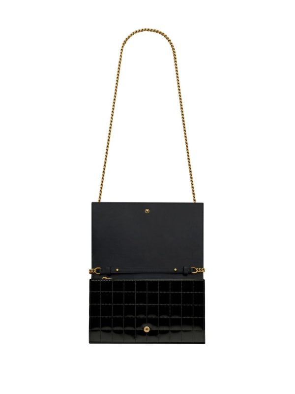 Saint Laurent Cassandre matelassé leather chain wallet - Image 5