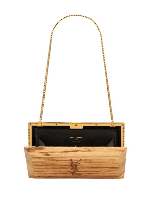 Saint Laurent Minaudiere wood clutch bag - Image 5