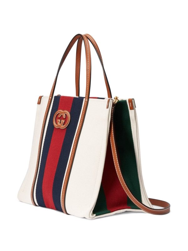 Gucci signature stripe-detail tote bag - Image 5