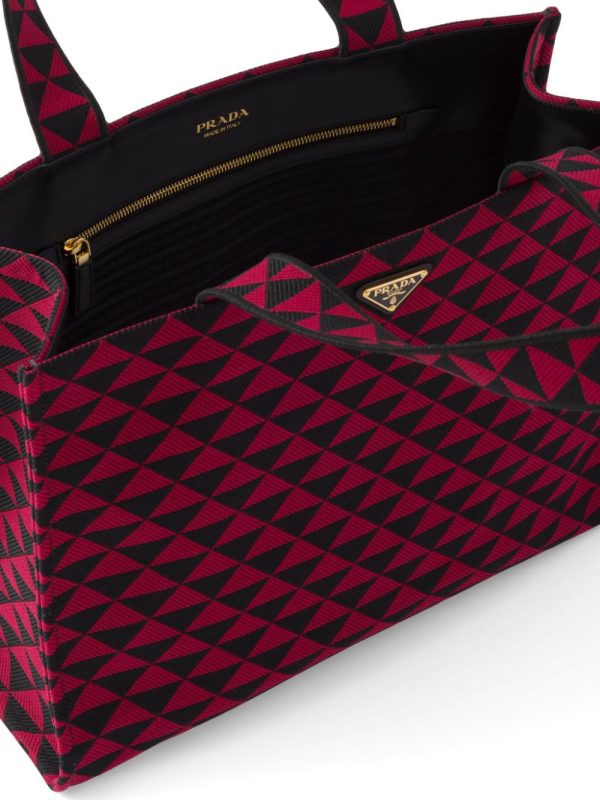 Prada large Symbole embroidered tote bag - Image 5