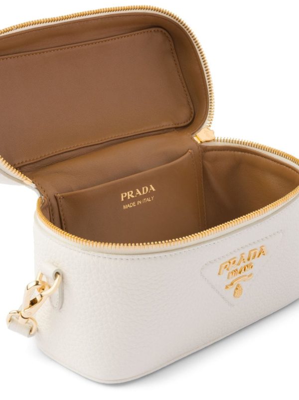 Prada logo-plaque leather mini-bag - Image 5