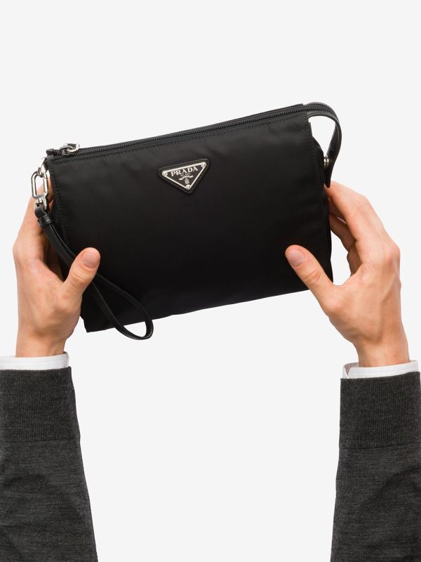 Prada Re-Nylon and Saffiano leather pouch - Image 5