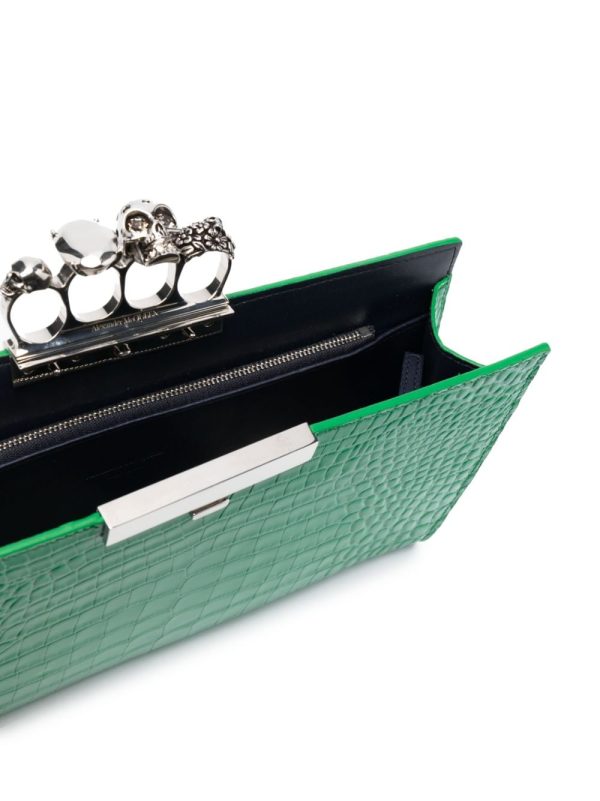 Alexander McQueen Jewelled crocodile-embossed clutch bag - Image 2
