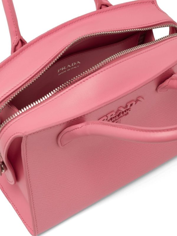 Prada logo-plaque tote bag - Image 5