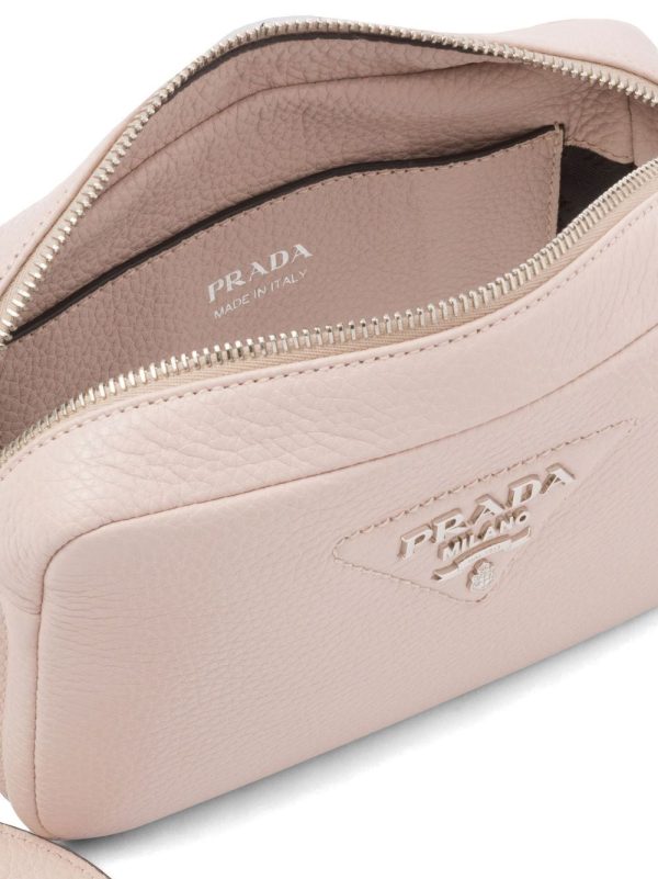Prada logo-plaque leather crossbody bag - Image 5