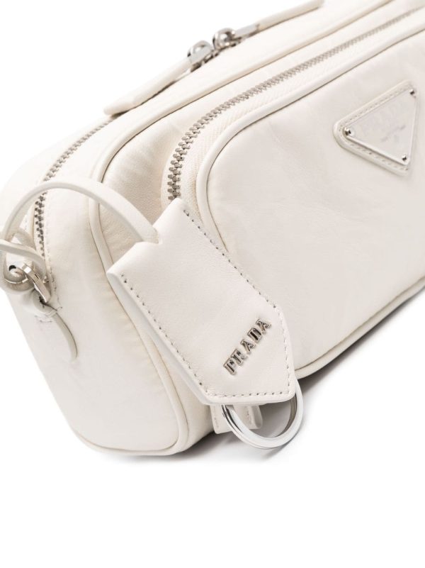 Prada logo-plaque leather shoulder bag - Image 5
