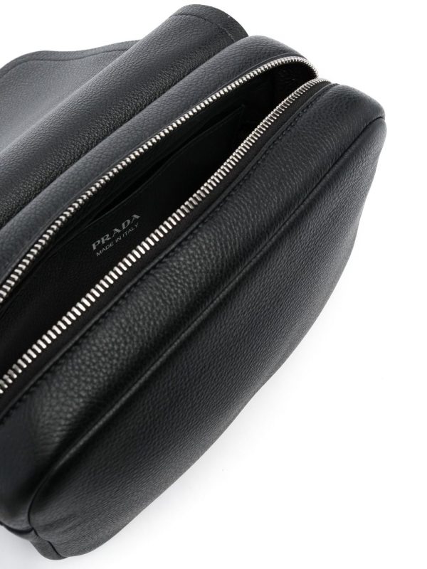Prada logo-plaque leather satchel bag - Image 5