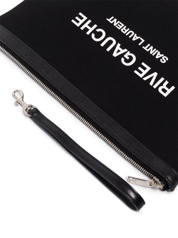 Saint Laurent logo print clutch - Image 5