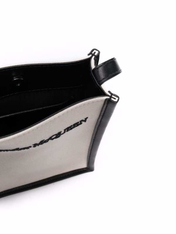 Alexander McQueen embroidered-logo messenger bag - Image 2