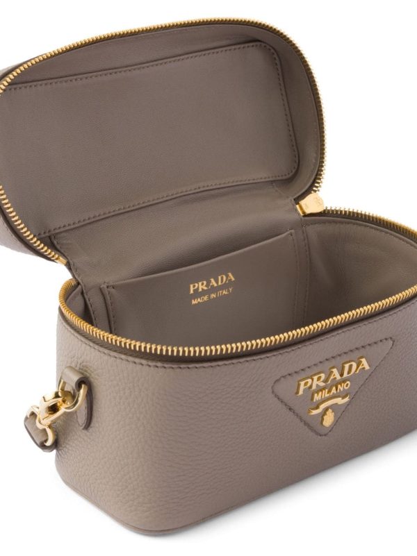 Prada logo-plaque leather mini-bag - Image 5