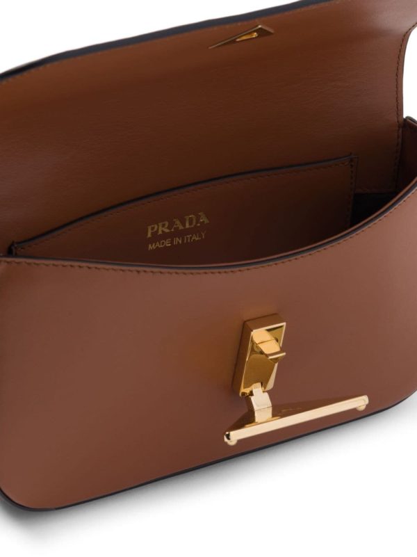 Prada logo-plaque leather crossbody bag - Image 5
