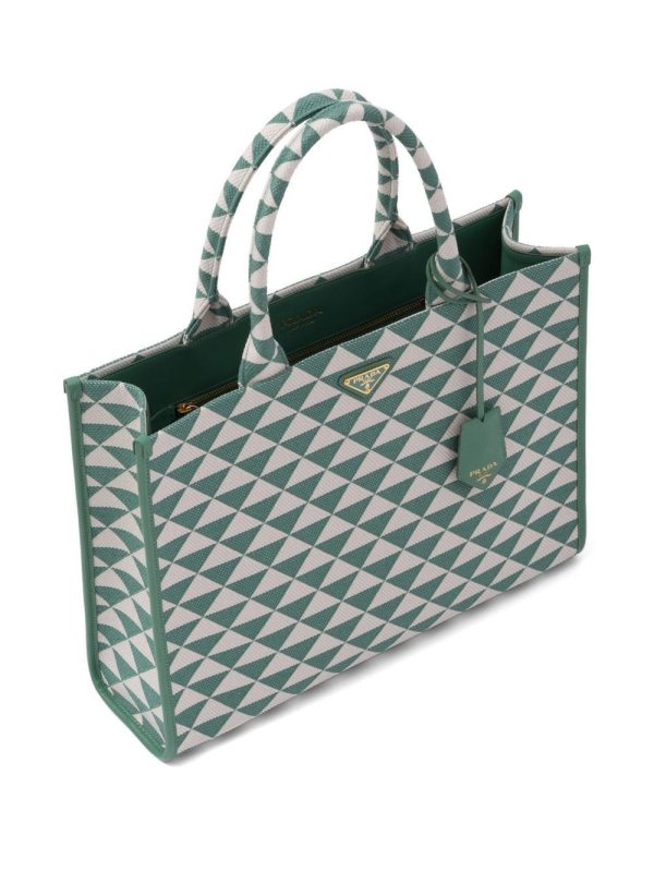 Prada large Symbole embroidered tote bag - Image 5