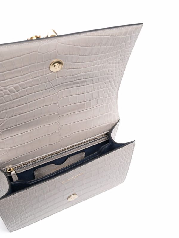 Alexander McQueen Jewelled crocodile-effect crossbody bag - Image 2