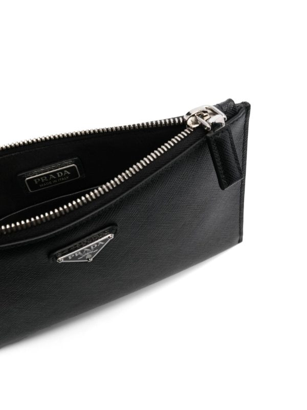 Prada logo-plaque clutch bag - Image 5