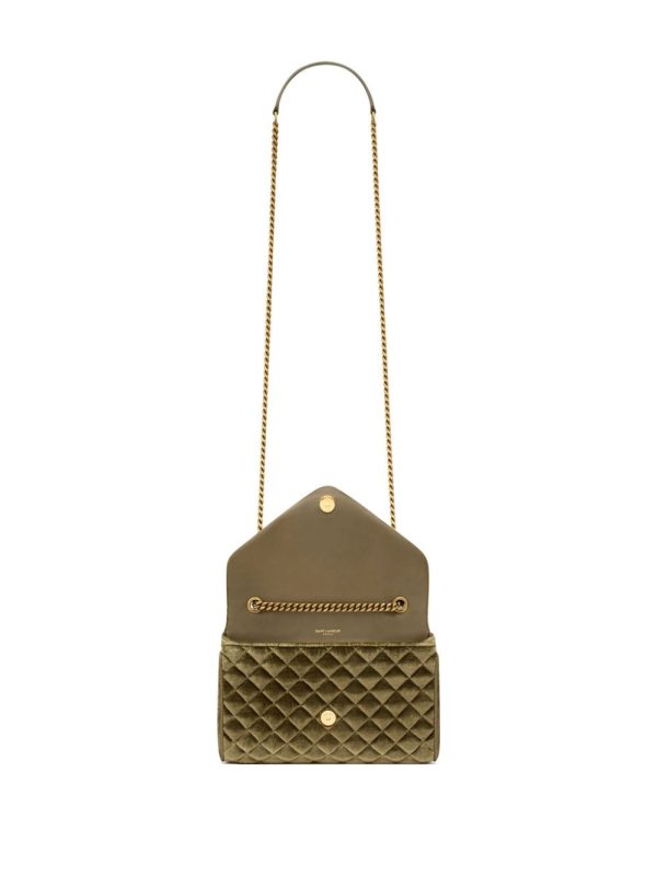 Saint Laurent small Envelope velvet shoulder bag - Image 5