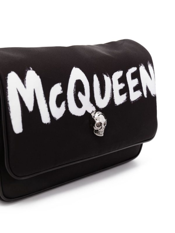 Alexander McQueen logo-graffiti-print crossbody bag - Image 5