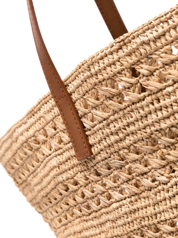 Saint Laurent interwoven raffia tote - Image 5