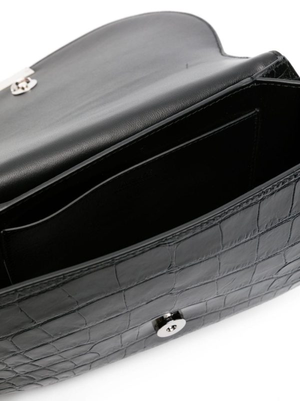 Versace Greca Goddess croc-embossed shoulder bag - Image 5