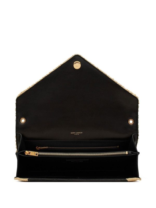 Saint Laurent Gaby raffia quilted-leather satchel - Image 5