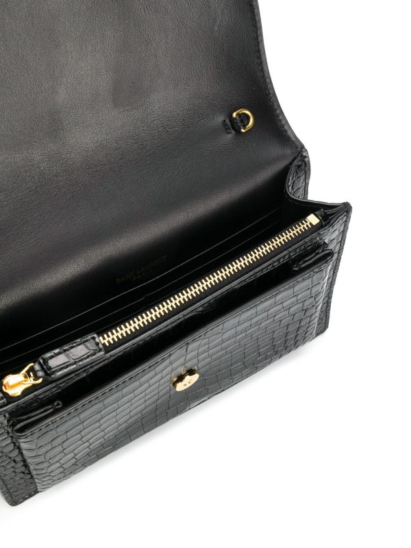 Saint Laurent Sunset crocodile-embossed mini bag - Image 5