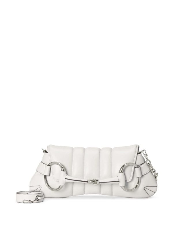 Gucci Borsa a spalla Horsebit media trapuntata con catena - Image 5