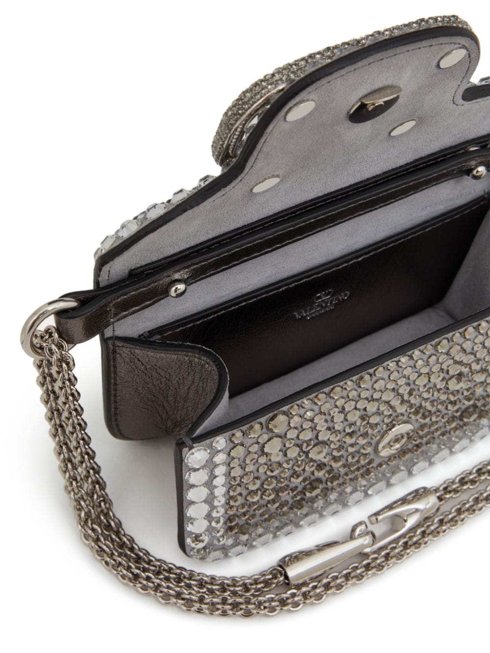 Valentino Garavani micro Locò rhinestone-embellished chain bag - Image 5