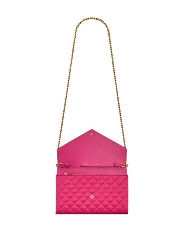 Saint Laurent matelassé logo-plaque envelope bag - Image 5
