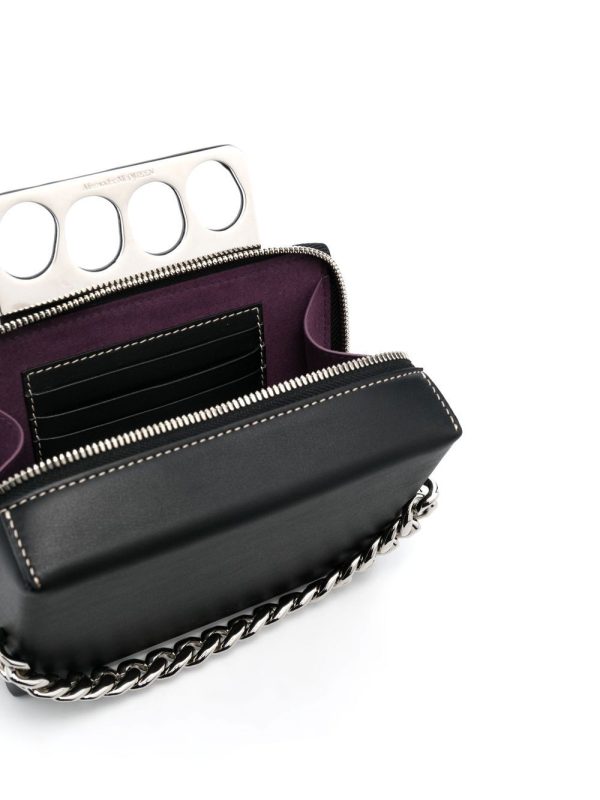 Alexander McQueen knuckleduster leather box clutch - Image 5