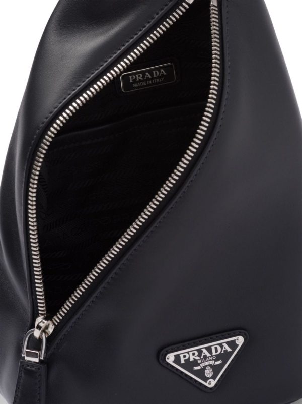 Prada logo-plaque one-shoulder backpack - Image 5