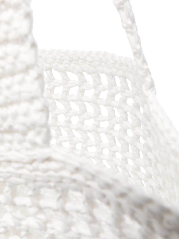 Prada logo-embroidered crochet tote bag - Image 5