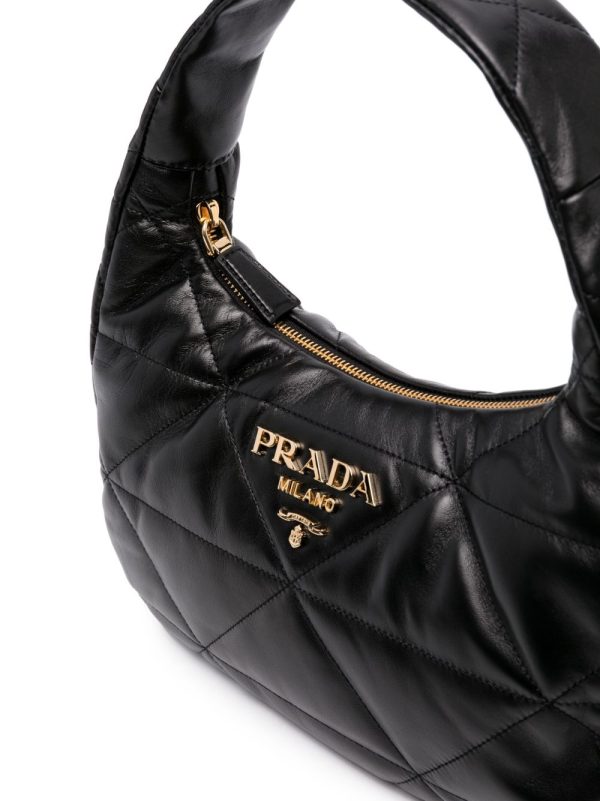 Prada logo-plaque quilted shoulder bag - Image 5