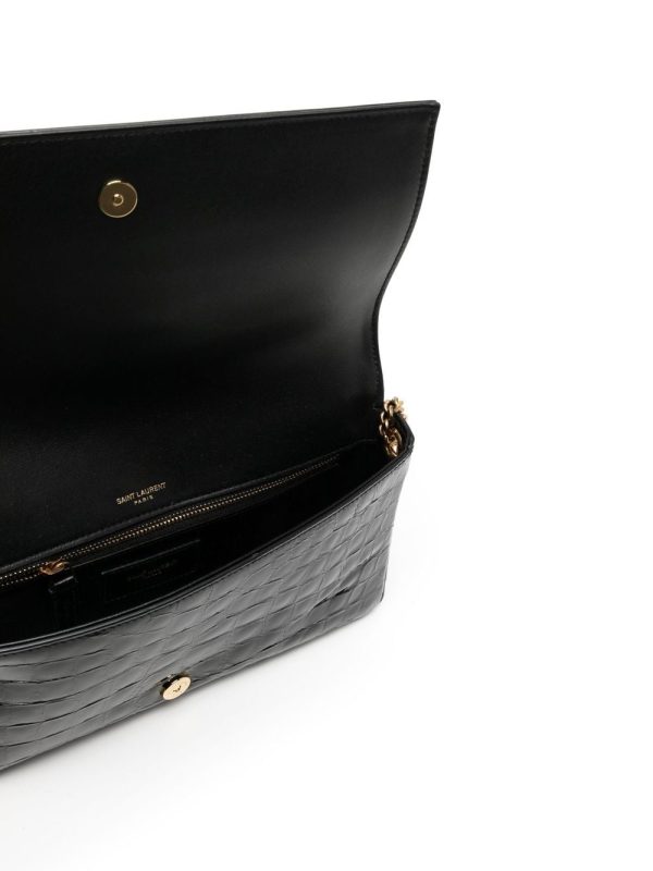 Saint Laurent logo-plaque clutch bag - Image 5