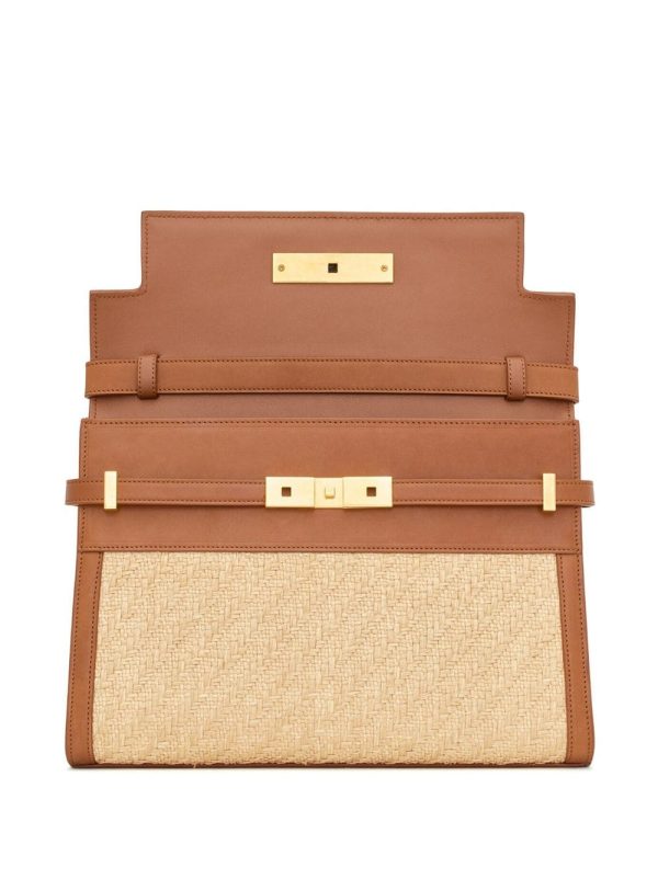 Saint Laurent Manhattan raffia shoulder bag - Image 5