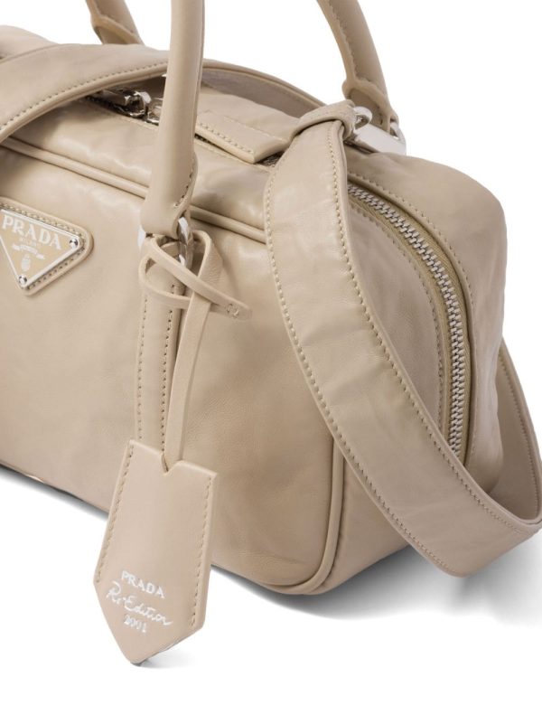 Prada Small antique nappa leather top handle bag - Image 5