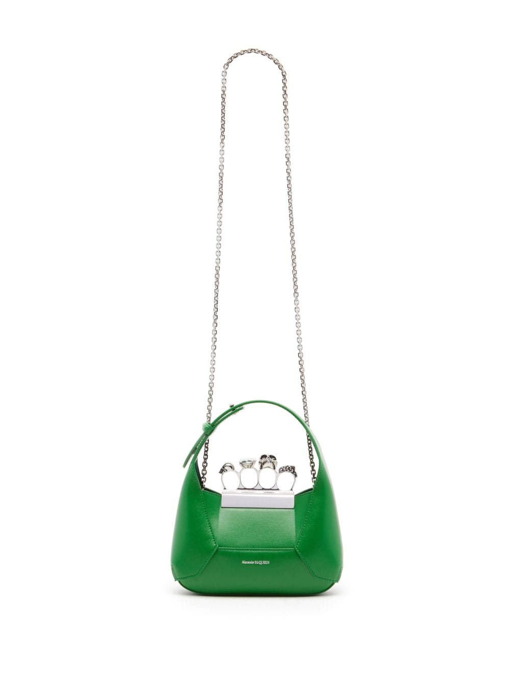 Alexander McQueen mini Jewelled Hobo leather bag - Image 5