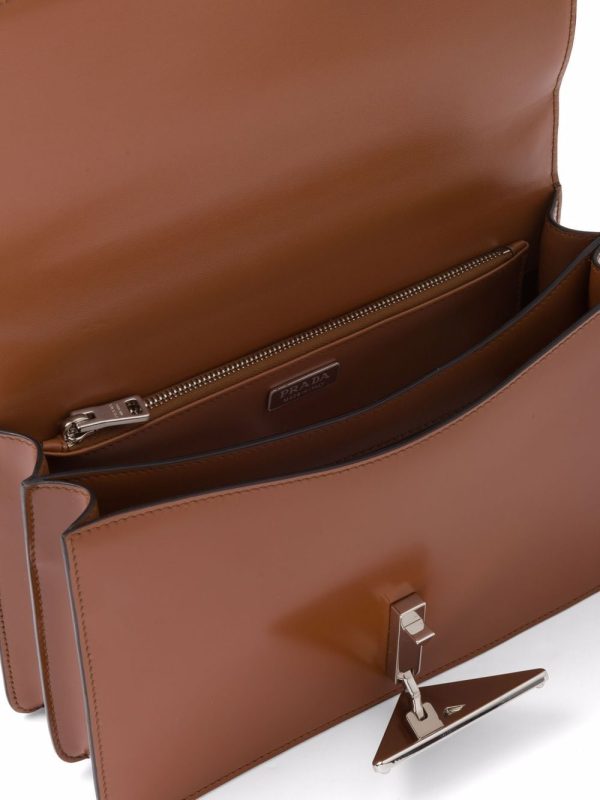 Prada Emblème triangle-logo leather shoulder bag - Image 5