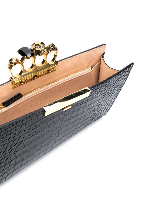 Alexander McQueen Four Ring embossed clutch bag - Image 2